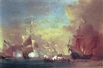Willem van de Velde  - Bilder Gemälde - Barbary Pirates Attacking A Spanish Ship