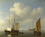 Willem van de Velde  - Bilder Gemälde - Dutch Ships in a Calm