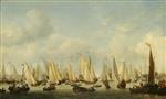 Willem van de Velde  - Bilder Gemälde - Embarkation of Charles II at Scheveningen