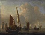Willem van de Velde  - Bilder Gemälde - Naval Battle