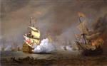 Willem van de Velde  - Bilder Gemälde - Sea Battle of the Anglo-Dutch Wars