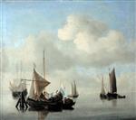 Willem van de Velde  - Bilder Gemälde - Seascape in Calm Weather