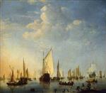 Willem van de Velde  - Bilder Gemälde - Ships in the Roads