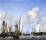 Willem van de Velde  - Bilder Gemälde - Ships in the Roads
