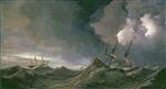 Willem van de Velde  - Bilder Gemälde - Storm at Sea