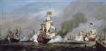 Willem van de Velde  - Bilder Gemälde - The Battle at Texel