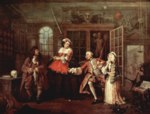 William Hogarth - Bilder Gemälde - Besuch beim Kurpfuscher