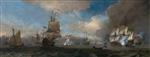 Willem van de Velde  - Bilder Gemälde - The Battle of Solebay