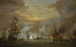 Willem van de Velde  - Bilder Gemälde - The Battle of the Texel