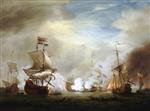 Willem van de Velde  - Bilder Gemälde - The Battle of the Texel