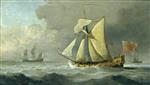 Willem van de Velde  - Bilder Gemälde - The Cleveland Yacht at Sea in a Fresh Breeze