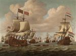 Willem van de Velde  - Bilder Gemälde - The English and Dutch Fleets exchanging Salutes at Sea