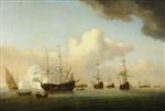 Willem van de Velde  - Bilder Gemälde - The Four Days Battle