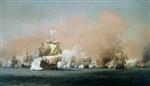 Willem van de Velde  - Bilder Gemälde - The Four Days' Battle