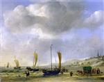 Willem van de Velde  - Bilder Gemälde - The Shore at Scheveningen