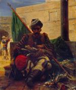 Emile Jean Horace Vernet - Bilder Gemälde - A Bashi-Bazouk