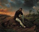 Emile Jean Horace Vernet - Bilder Gemälde - A Soldier on the Field of Battle
