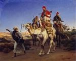 Emile Jean Horace Vernet - Bilder Gemälde - Arabs Travelling in the Desert