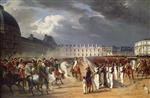 Emile Jean Horace Vernet - Bilder Gemälde - Napoleon Reviewing the Guard in the place du Carrousel