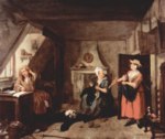 William Hogarth - Bilder Gemälde - Der gepeinigte Poet