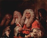 William Hogarth - Bilder Gemälde - Der Gerichtshof