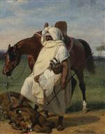 Emile Jean Horace Vernet  - Bilder Gemälde - The lion hunter