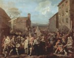 William Hogarth - Peintures - La marche sur Finchley