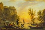Claude Joseph Vernet - Bilder Gemälde - A River Scene