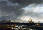 Claude Joseph Vernet - Bilder Gemälde - A stormy Sea