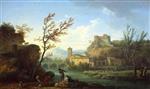 Claude Joseph Vernet  - Bilder Gemälde - Italianate River Landscape