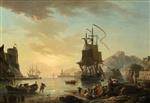 Claude Joseph Vernet  - Bilder Gemälde - Marine Sunset