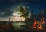 Claude Joseph Vernet  - Bilder Gemälde - Night