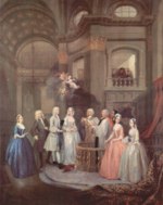 William Hogarth - Bilder Gemälde - Die Hochzeit von Stephen Beckingham