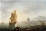 Claude Joseph Vernet  - Bilder Gemälde - Seascape at Midday with Fishermen and their Catch