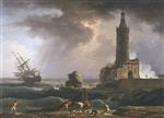 Claude Joseph Vernet  - Bilder Gemälde - Storm on the Mediterranean Coast