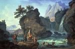 Claude Joseph Vernet  - Bilder Gemälde - The Cascade