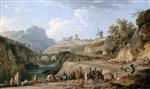 Claude Joseph Vernet  - Bilder Gemälde - The Construction of a Road