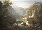 Claude Joseph Vernet  - Bilder Gemälde - The Waterfalls at Tivoli
