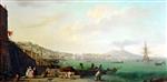 Claude Joseph Vernet  - Bilder Gemälde - View of Naples with Vesuvius in the Background