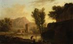 Claude Joseph Vernet  - Bilder Gemälde - View on the Arno