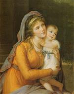 Elisabeth Louise Vigee Lebrun - Bilder Gemälde - Baroness Anna Sergeevna Stroganova and Her Son Sergey
