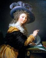 Elisabeth Louise Vigee Lebrun - Bilder Gemälde - Lady Folding a Letter