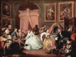 William Hogarth - Bilder Gemälde - Morgentlicher Empfang der Comtesse
