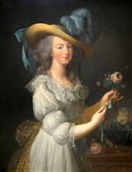 Elisabeth Louise Vigee Lebrun  - Bilder Gemälde - Marie Antoinette in a Muslin Dress