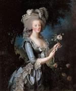 Elisabeth Louise Vigee Lebrun  - Bilder Gemälde - Marie Antoinette with a Rose