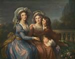 Elisabeth Louise Vigee Lebrun  - Bilder Gemälde - The Marquise de Pezay, and the Marquise de Rougé with Her Sons Alexis and Adrien