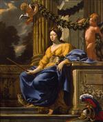 Simon Vouet - Bilder Gemälde - Allegorical portrait of Anne of Austria