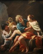 Simon Vouet - Bilder Gemälde - Loth and his daughters