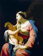 Simon Vouet - Bilder Gemälde - Madonna and Child