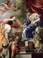 Simon Vouet - Bilder Gemälde - Prudence Leading Peace and Abundance